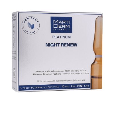 MARTIDERM  Platinum night renew booster anti-&acirc;ge nuit ampoules x 10