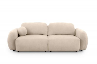 CASANOVA PARIS Martin - Canap&eacute; Droit Tissu Chin&eacute; 2 Places Beige
