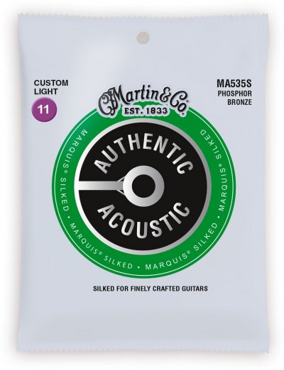 MARTIN  Cordes Authentic Silked, Custom Light, 92/8