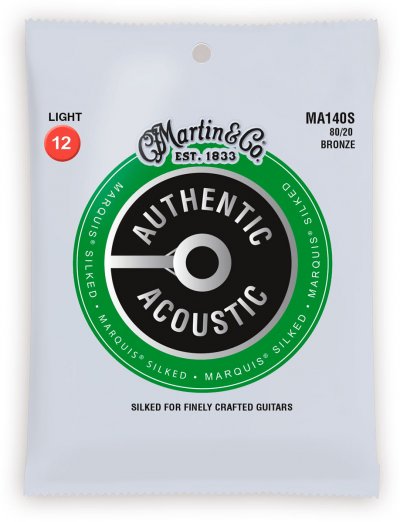 MARTIN STRINGS MARTIN Cordes Authentic Silked, Light, 80/20