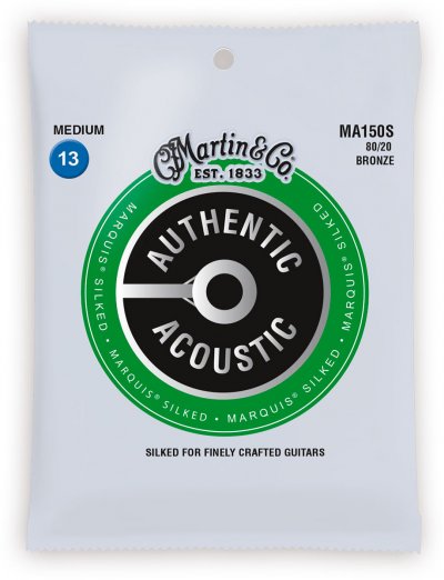 MARTIN STRINGS MARTIN Cordes Authentic Silked, Medium, 80/20