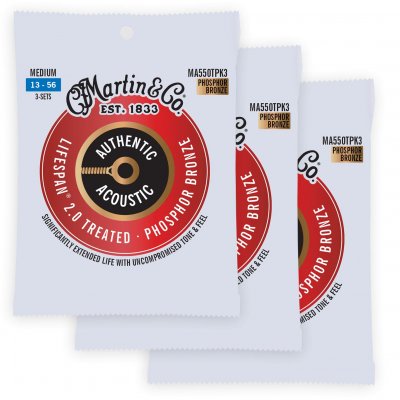 MARTIN STRINGS MARTIN Cordes Pack de 3, Medium, 92/8