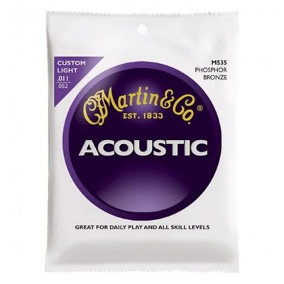 MARTIN  Cordes Phosphor Bronze Custom Light, M535 Custom Light 11-52