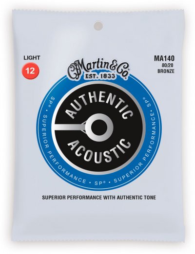 MARTIN STRINGS Martin Ma140 - Jeu De Cordes Light 12-54 Guitare Acoustique