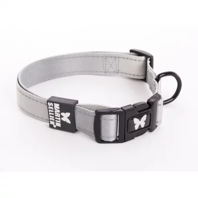 MARTIN SELLIER  Collier Reflex Gris 16 mm 35-45cm