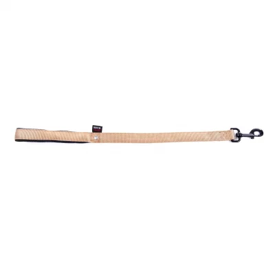 MARTIN SELLIER  - Laisse Double en Nylon de 25-60cm pour Chien - Beige