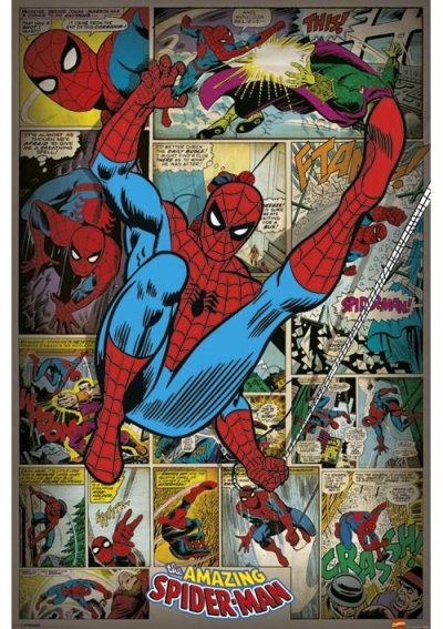 SPIDERMAN Marvel Comics Pack Posters Spider-Man Retro 61 X 91 Cm (5)