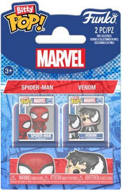 FUNKO Marvel - Pack 2 figurines Bitty POP! Spider-Man & Venom 2,5 cm 