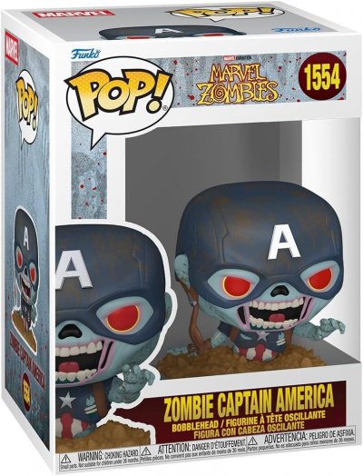 FUNKO Marvel Zombies - Figurine POP! Captain America 9 cm