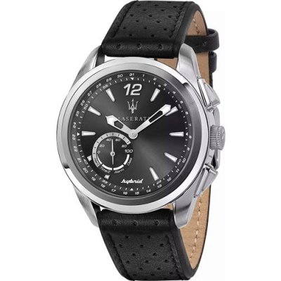 MASERATI  Montre &agrave; affichage analogique 'Traguardo' argent / noir