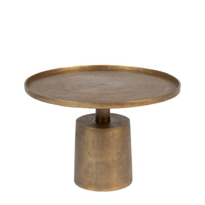 Mason - Table basse ronde en m&eacute;tal &oslash;60cm - Couleur - Or