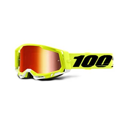 100% Masque  Racecraft 2 (verre miroir) - Fluorescent Yellow