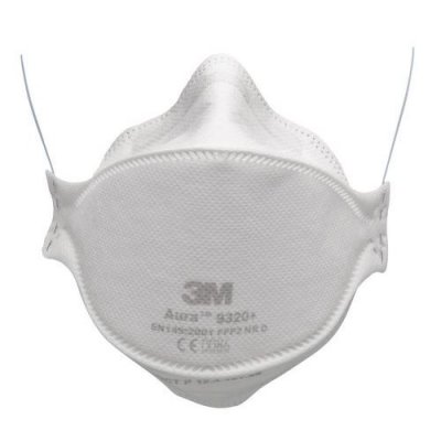 3M Masque  Aura 9320 anti-poussi&egrave;res pliable FFP2 sans soupape x 20