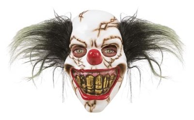 GENERIQUE Masque Adulte Mousse Polyur&eacute;thane &ndash; Clown Squelette avec Cheveux
