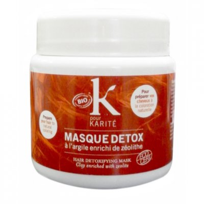 K POUR KARITE MASQUE D&Eacute;TOXIFIANT BIO ARGILE - Cuir Chevelu Gras ou Avant Coloration