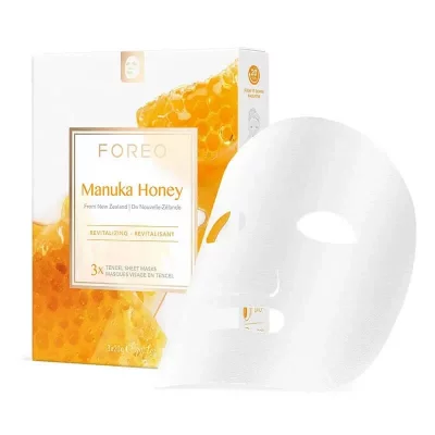 FOREO Masque en tissu revitalisant au miel de manuka  (lot de 3)