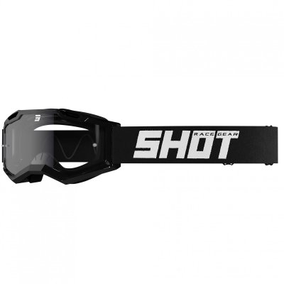 HYPSOM Masque enduro Shot Assault 2.0 Solid noir brillant- &eacute;cran transparent