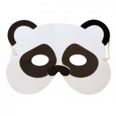 PARTYPRO Masque Enfant Panda - Blanc / noir - Taille Unique