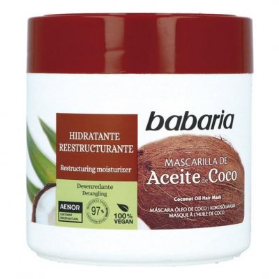 BABARIA Masque pour cheveux  Hydratant Huile de noix de coco 400 ml