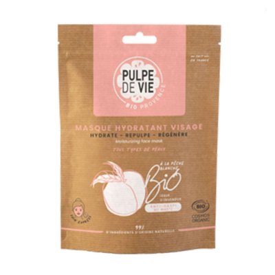 PULPE DE VIE Masque Tissu Visage Bio Hydratant "Sex on the peach"- 