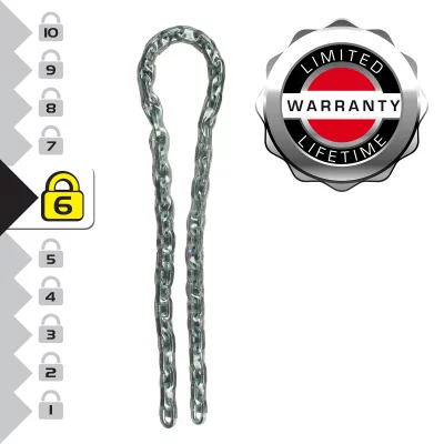MASTER LOCK  8012EURD Cha&icirc;ne en acier c&eacute;ment&eacute;, 150 cm x 0,6 cm