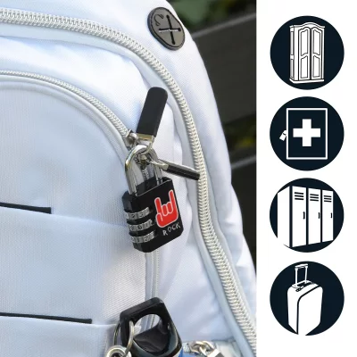 MASTER LOCK  - Cadenas 3 chiffres anse 30 mm - imprim&eacute; rock