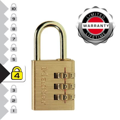 MASTER LOCK  Cadenas &agrave; combinaison Aluminium Jaune 30 mm 630EURD