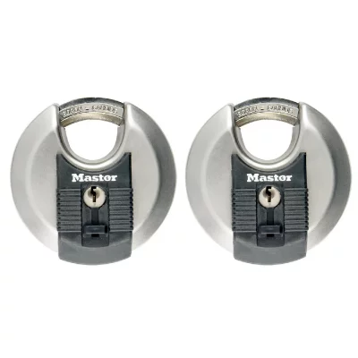 MASTER LOCK  Cadenas Disque Excell 2 pcs Acier inox 70 mm M40EURT