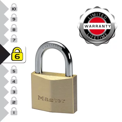 MASTER LOCK  - Cadenas laiton massif haute s&eacute;curit&eacute; 40 mm