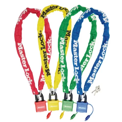 MASTER LOCK  fa003550281 cadenas transparent avec gaine en vinyle bleu
