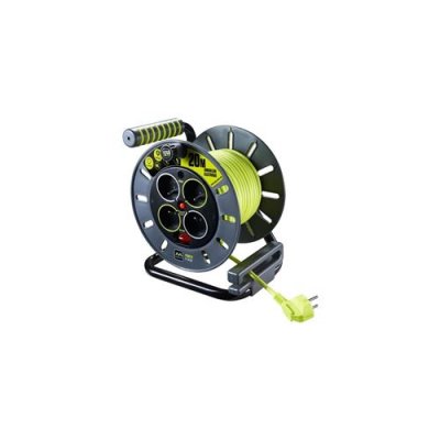 GENERIQUE MASTERPLUG Enrouleur de bricolage 20 m H05VV-F 3G1,5 avec disjoncteur thermique