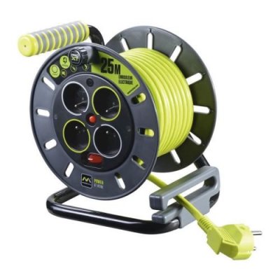 GENERIQUE Masterplug enrouleur de bricolage 25 m c&acirc;ble h05vv-f 3g1,5 avec disjoncteur thermique