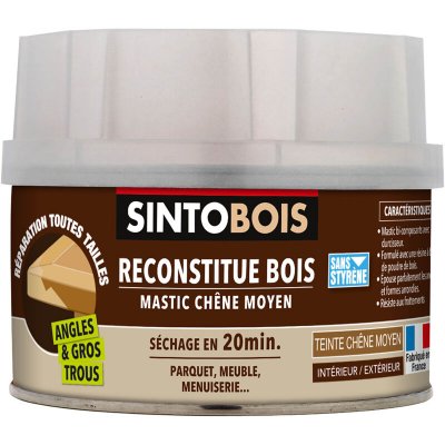 SINTO Mastic &agrave; bois standard  ch&ecirc;ne moyen 500ml