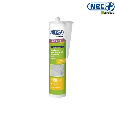 NEC Mastic acrylique ma&ccedil;onnerie ac702 + blanc 310ml AC702