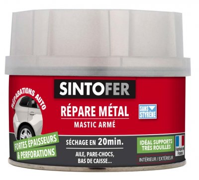 SINTO Mastic et durcisseur blanc fer , 550 g