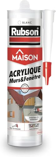 RUBSON Mastic murs, fen&ecirc;tres blanc 280ml 