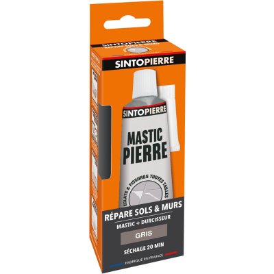 SINTOPIERRE Mastic polyester  gris en tube de 66ml