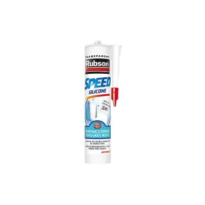 RUBSON Mastic  Bain&Cuisine S&eacute;chage Rapide transparent cartouche 280ml