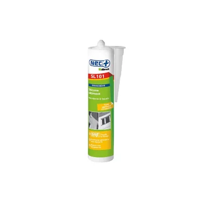 MANUTAN Mastic silicone b&acirc;timent blanc FA101 - 310 ml - Blanc