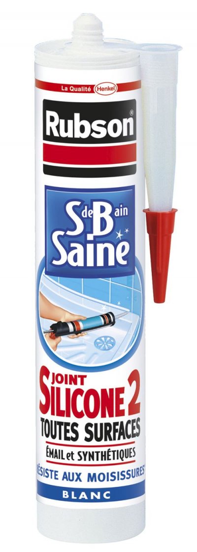 RUBSON Mastic silicone2 - tous supports - anti-moisissures - blanc - 280 mL