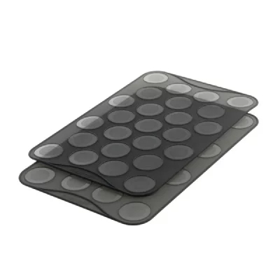 Mastrad F45514 Feuille de Cuisson pour Petits Macarons Lot de 2