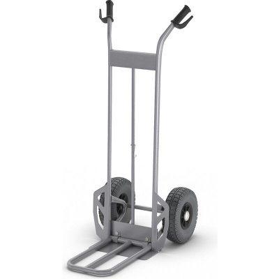 MATADOR  Diable acier double pelle fixe et rabattable - Charge 200 kg Blanc