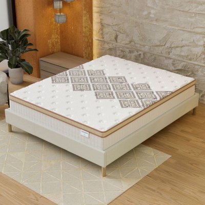 NOVEMBER Matelas 120x190cm-epaisseur 28cm-ressorts ensach&eacute;s et mousse haute densit&eacute;