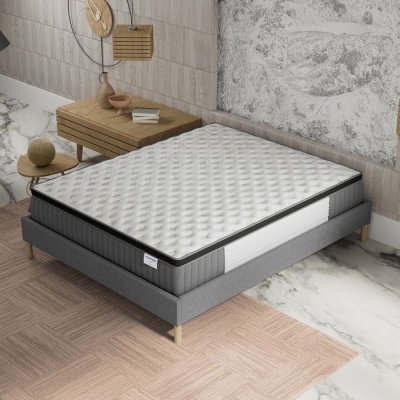 NOVEMBER Matelas 120x190cm-Epaisseur 30cm-Ressorts Ensach&eacute;s et Mousse &agrave; m&eacute;moire de forme -