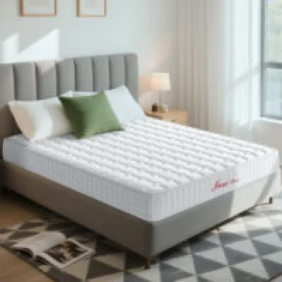 INRE Matelas 140x190 cm  Ressorts Ensaches, Mousse &agrave; M&eacute;moire de Forme, &Eacute;paisseur 24cm, Confort Ferme