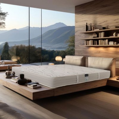  Matelas 140x190 cm, organiccoton, 24cm, memosoft100, ind&eacute;pendance du couchage, face &eacute;t&eacute;/hiver