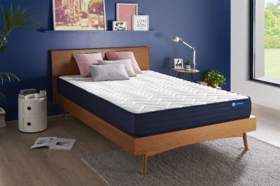 ACTISOM Matelas 140x190 Ressorts ensach&eacute;s et M&eacute;moire de forme 5zones de confort