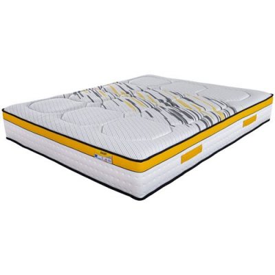  Matelas 140x190 Rugby - Ressorts ensach&eacute;s - Hauteur 27 cm - Soutien tr&egrave;s ferme