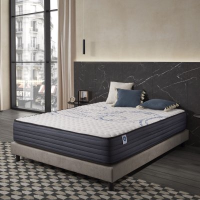 NATURALEX Matelas 140x190x30 cm - Accueil Blue Latex - Mousse HR