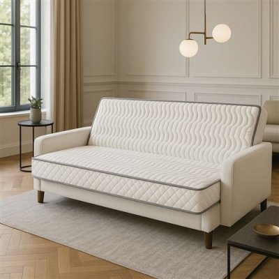 PROVENCE LITERIE Matelas 140x200 Cm Mi-ferme Ressorts Premium + M&eacute;moire De Forme 20 Cm 5 Zones De Confort